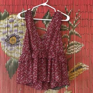 American Eagle Ruffled Top